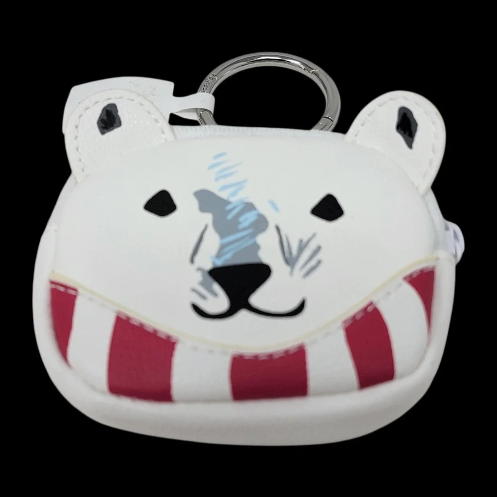 Vera Bradley Polar Bear Coin‎ Purse Bag Charm Beary Merry Holiday Gift New